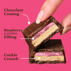 Raspberry Chocolate Cookie Bars - Clean Style